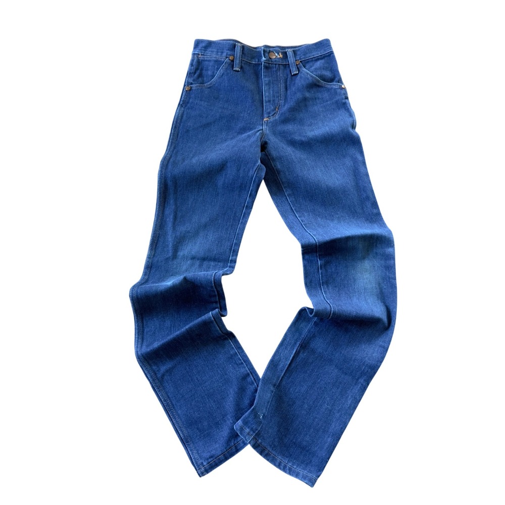 Mens Wrangler Vintage 70s No Fault Denims 26x32 Blue Scovill Zipper Made in USA